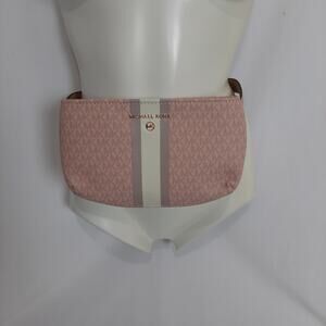 Michael Kors MK Pink Signature Belt Wallet